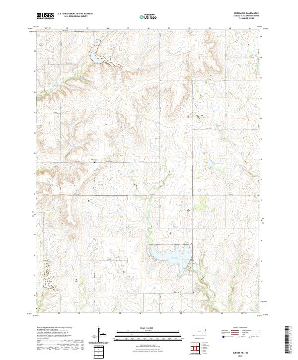 Eureka NE topographic map thumbnail