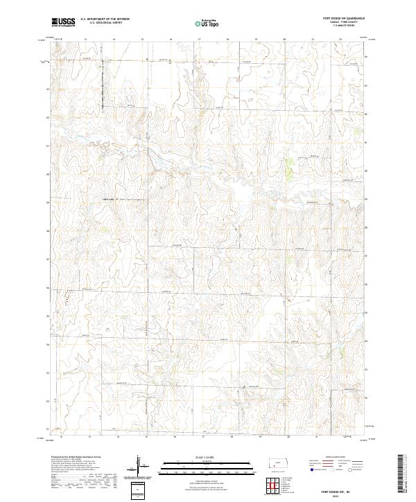 Fort Dodge SW topographic map thumbnail