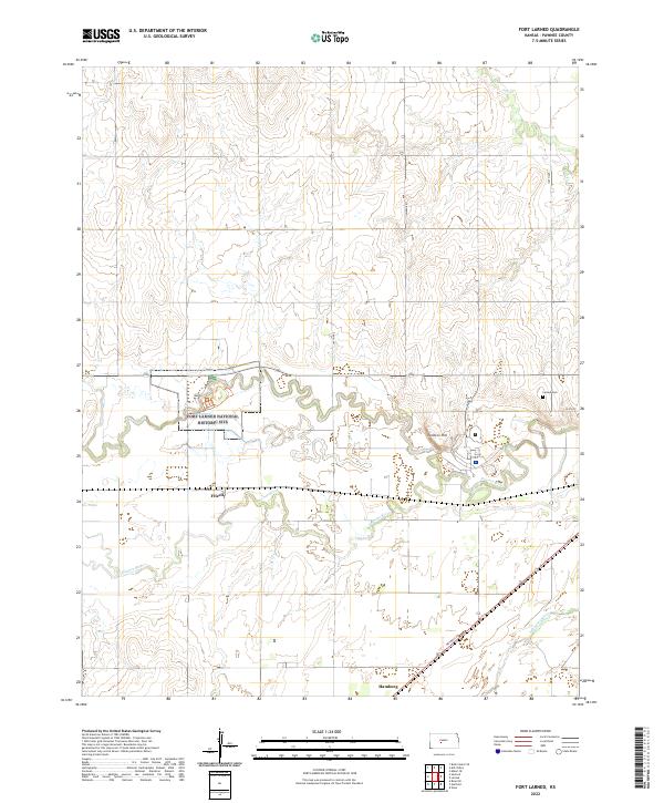 Fort Larned topographic map thumbnail