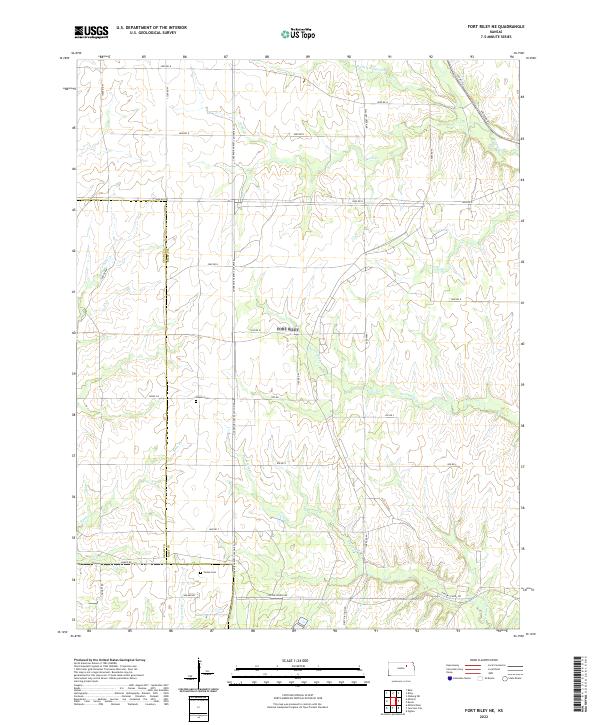 Fort Riley NE topographic map thumbnail