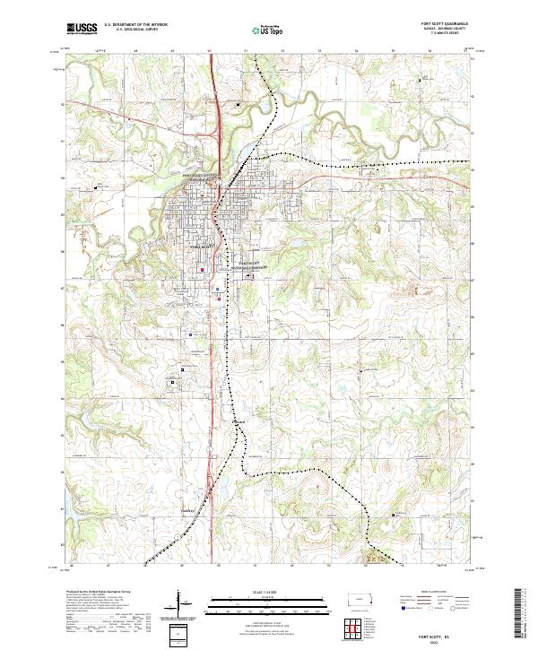 Fort Scott topographic map thumbnail