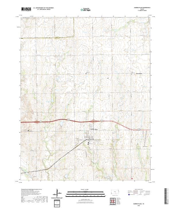 Garden Plain topographic map thumbnail