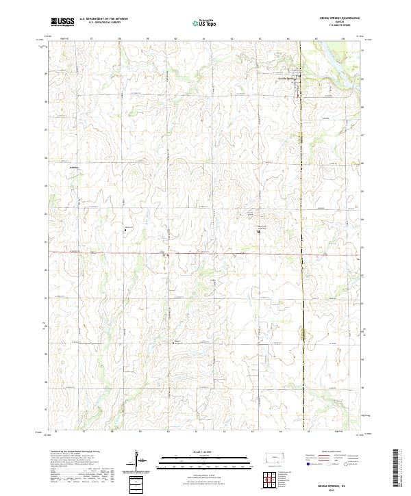 Geuda Springs topographic map thumbnail
