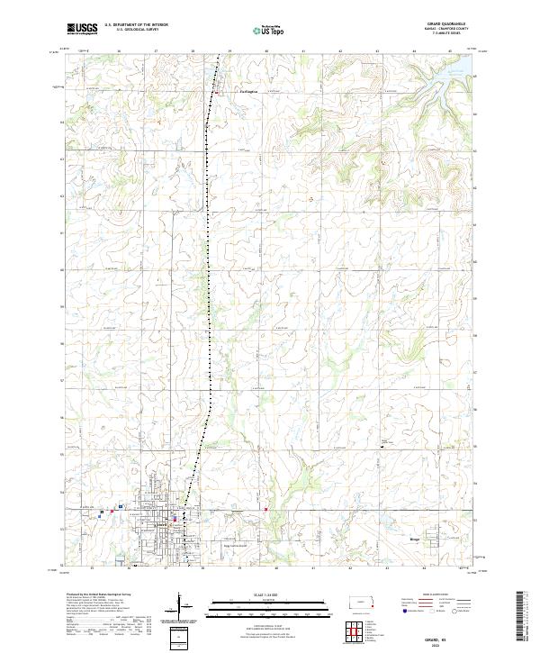 Girard topographic map thumbnail