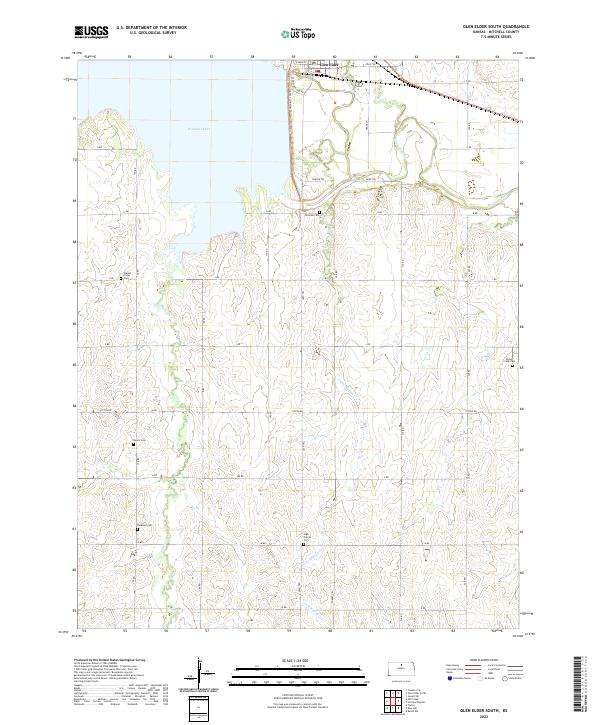 Glen Elder South topographic map thumbnail