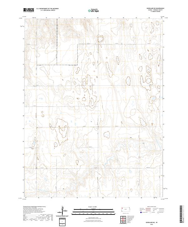 Goodland NE topographic map thumbnail