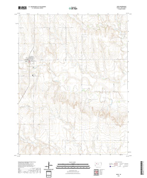 Gove topographic map thumbnail