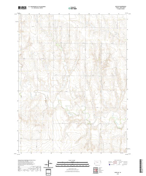 Gove NE topographic map thumbnail