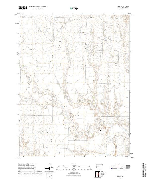 Gove SE topographic map thumbnail