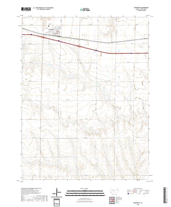 Grainfield topographic map thumbnail