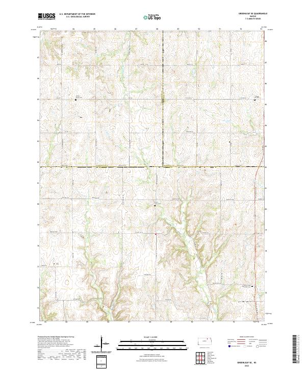 Greenleaf SE topographic map thumbnail