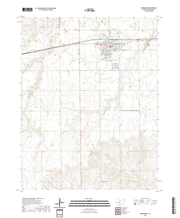 Greensburg topographic map thumbnail