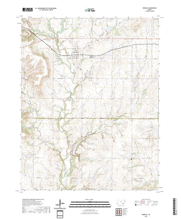Grenola topographic map thumbnail