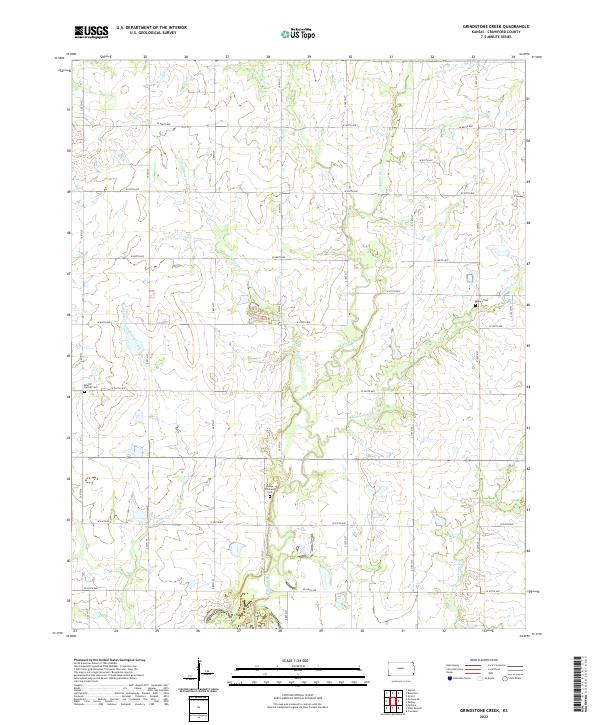 Grindstone Creek topographic map thumbnail
