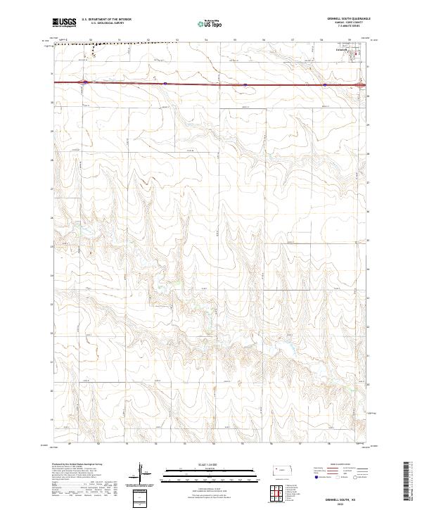Grinnell South topographic map thumbnail