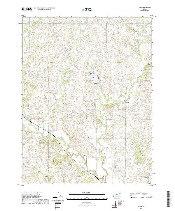 Grove topographic map thumbnail