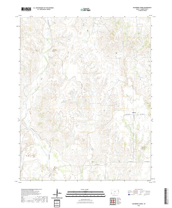 Hackberry Creek topographic map thumbnail