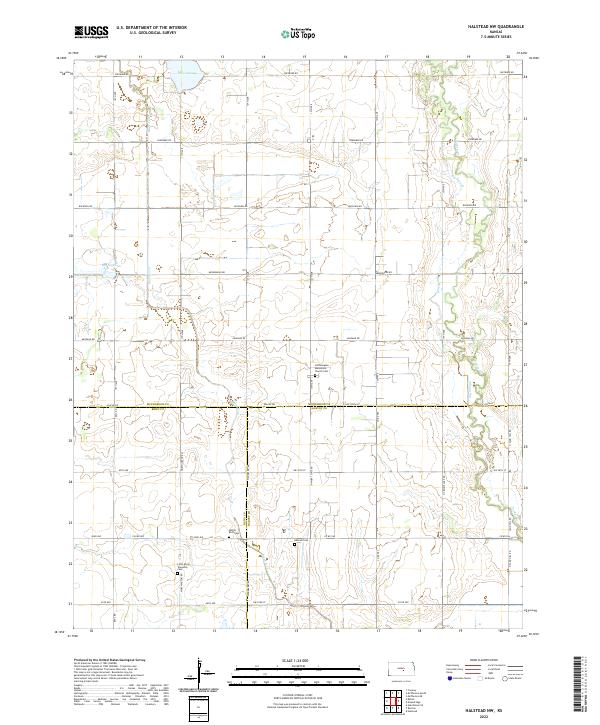 Halstead NW topographic map thumbnail