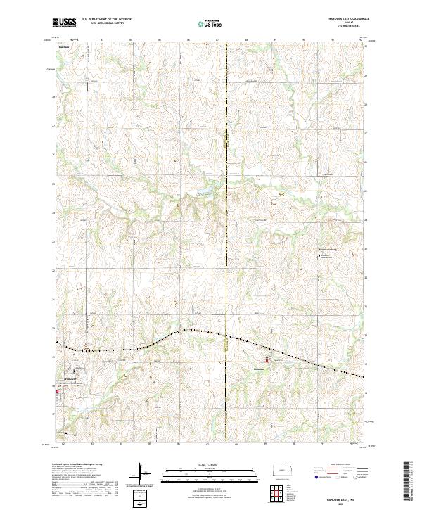 Hanover East topographic map thumbnail