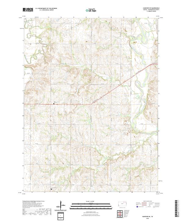 Hanover SW topographic map thumbnail