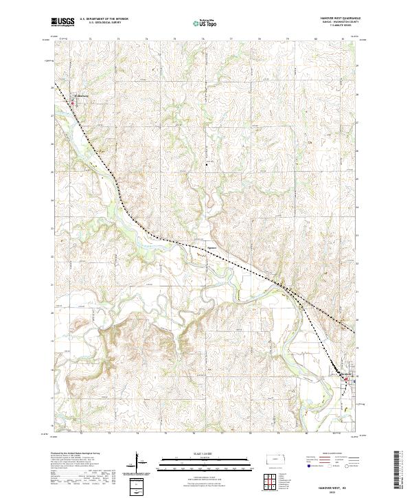Hanover West topographic map thumbnail