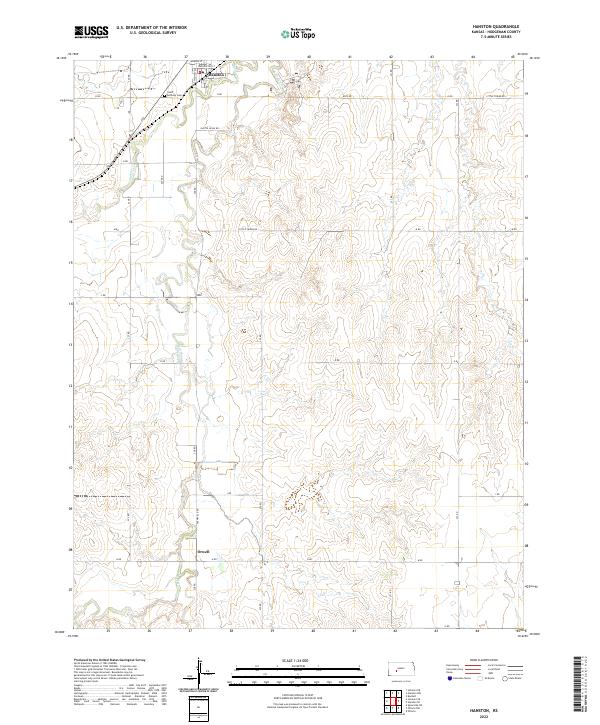 Hanston topographic map thumbnail