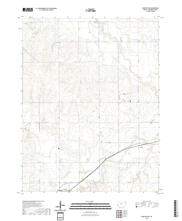 Hanston NW topographic map thumbnail