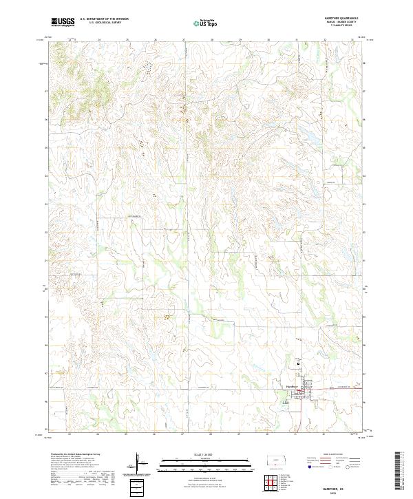 Hardtner topographic map thumbnail