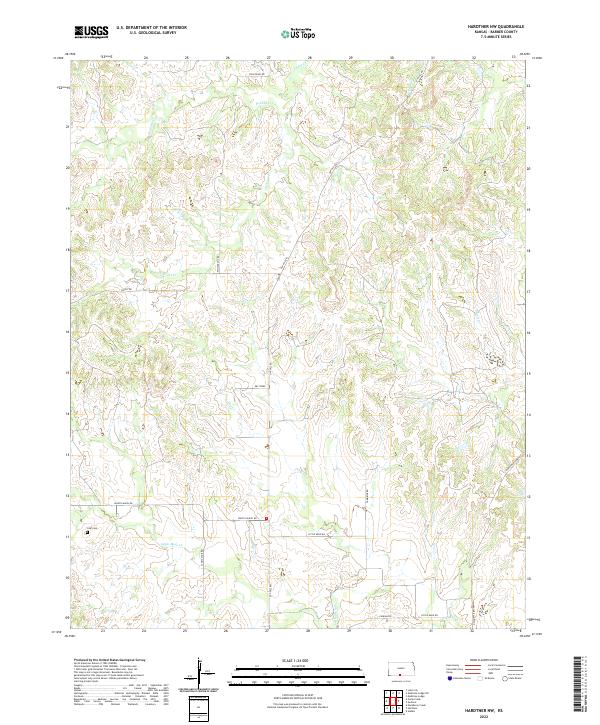 Hardtner NW topographic map thumbnail