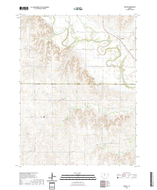 Harlan topographic map thumbnail