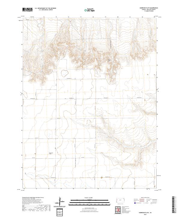 Harrison Flats topographic map thumbnail