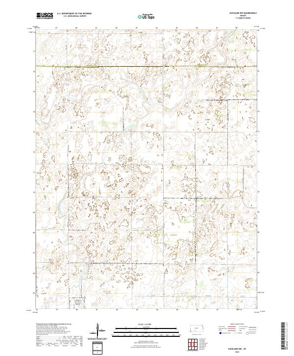 Haviland NW topographic map thumbnail