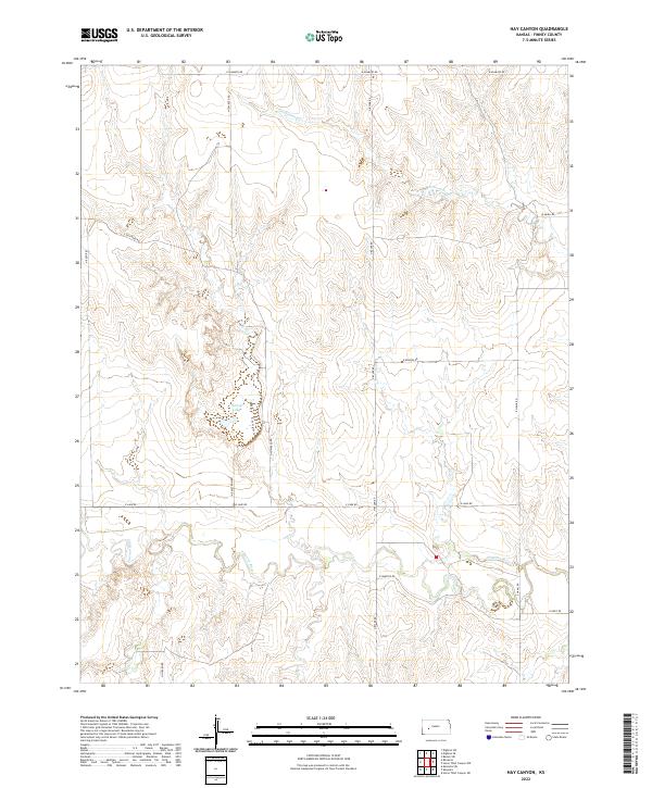 Hay Canyon topographic map thumbnail