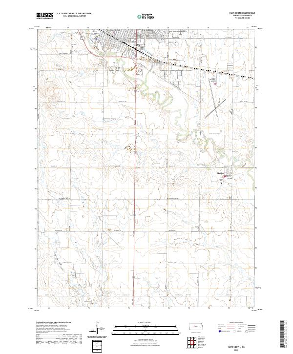 Hays South topographic map thumbnail