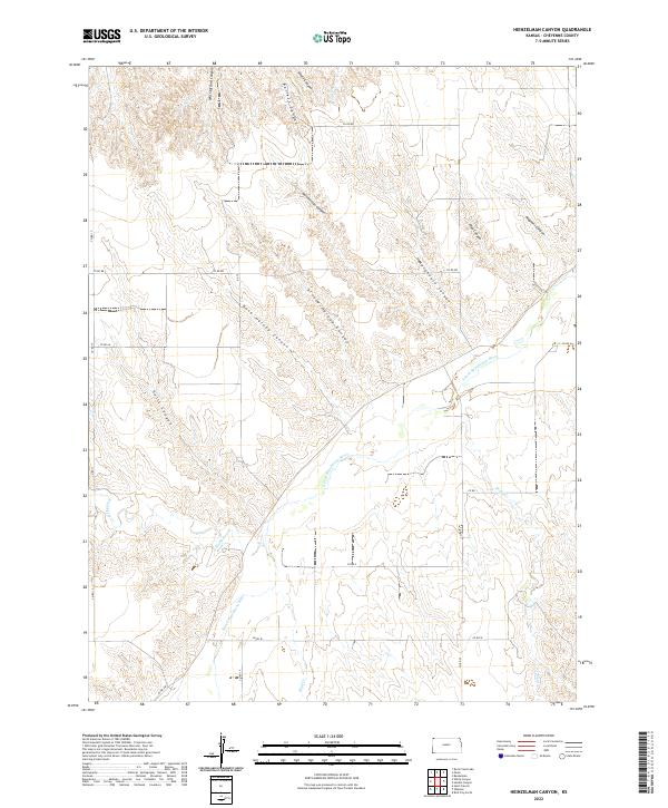 Heinzelman Canyon topographic map thumbnail
