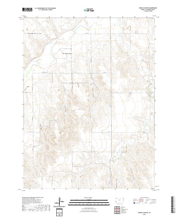 Henkle Canyon topographic map thumbnail