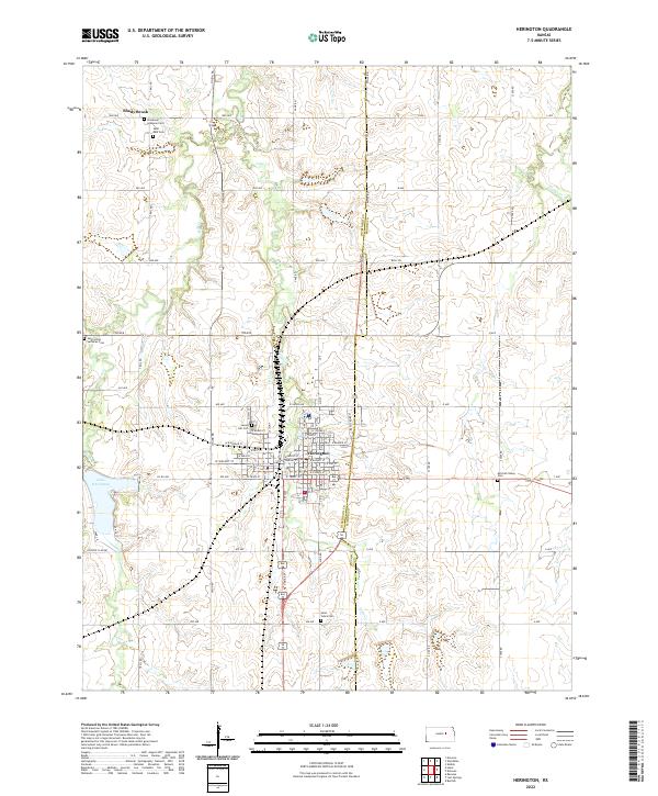 Herington topographic map thumbnail
