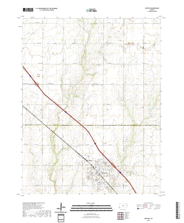 Hesston topographic map thumbnail