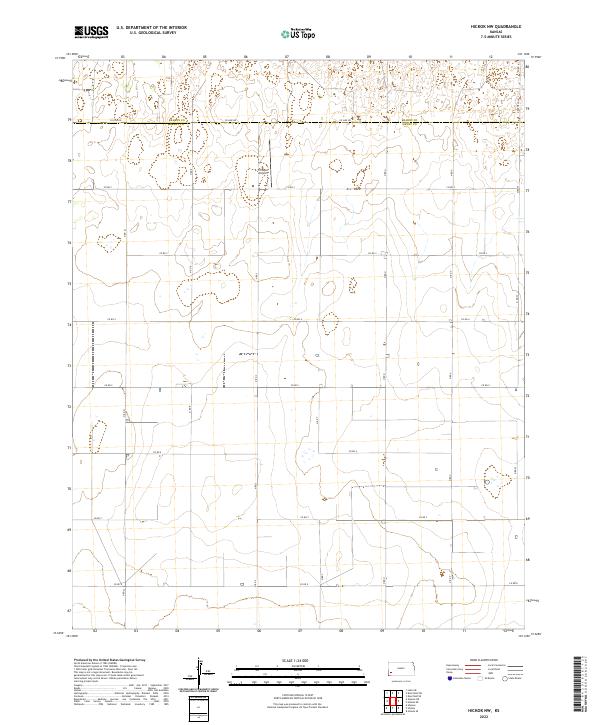 Hickok NW topographic map thumbnail