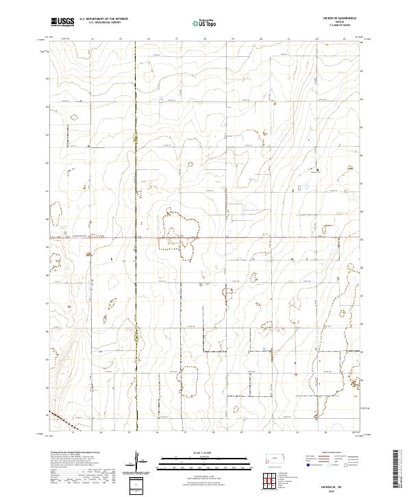 Hickok SE topographic map thumbnail