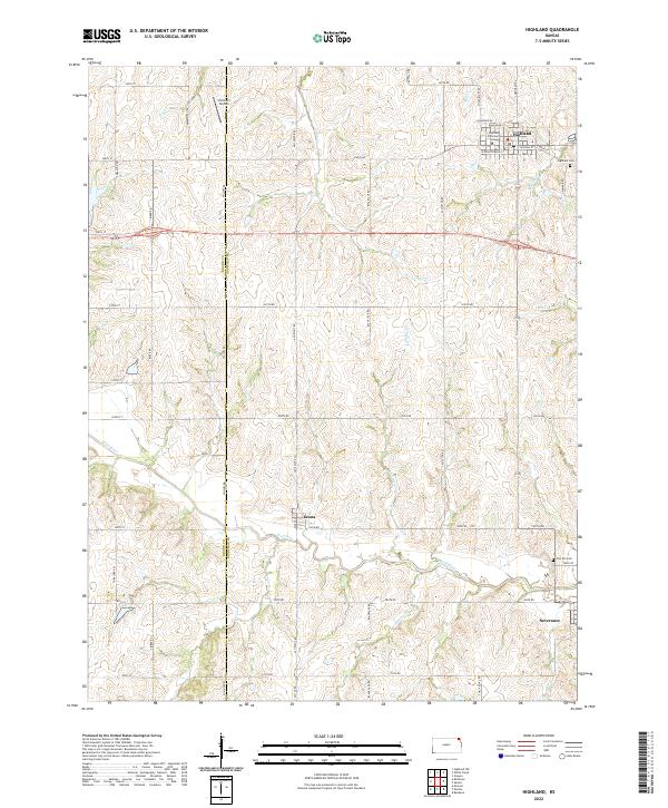 Highland topographic map thumbnail