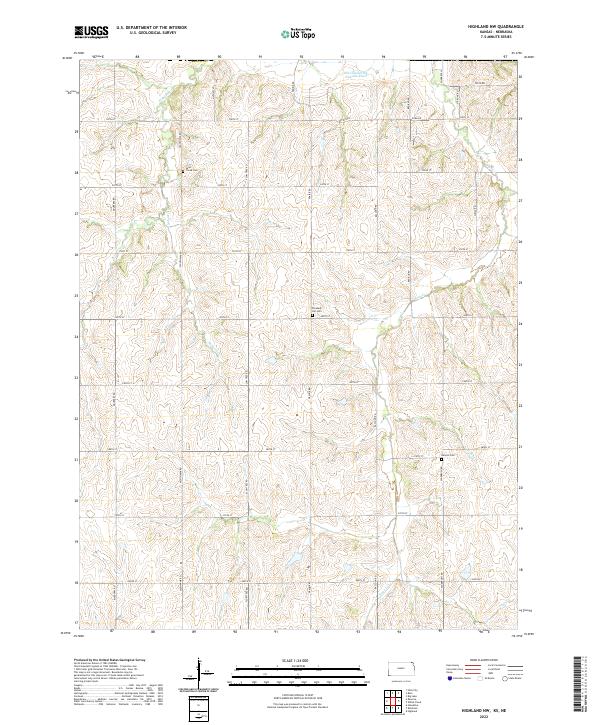 Highland NW topographic map thumbnail