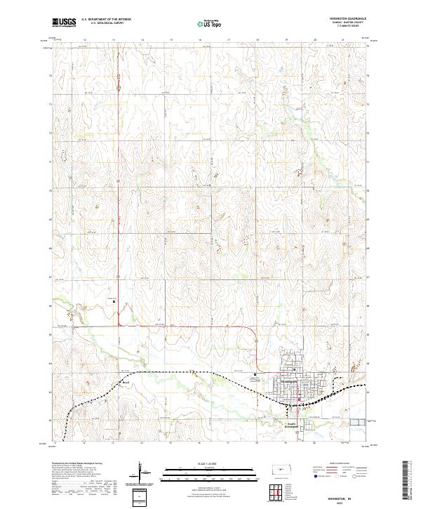 Hoisington topographic map thumbnail