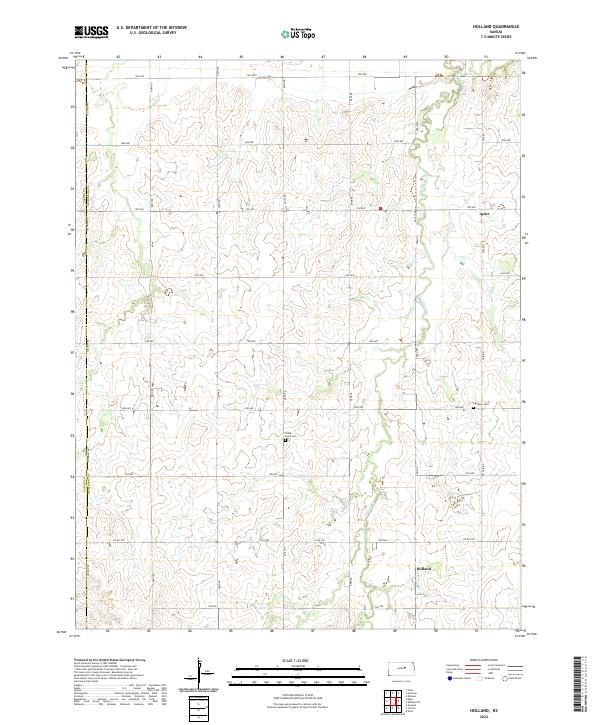Holland topographic map thumbnail