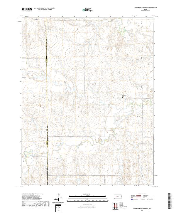 Horse Thief Canyon NW topographic map thumbnail