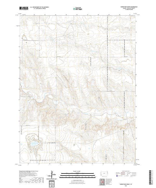 Horsethief Draw topographic map thumbnail