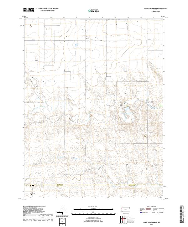 Horsethief Draw NE topographic map thumbnail