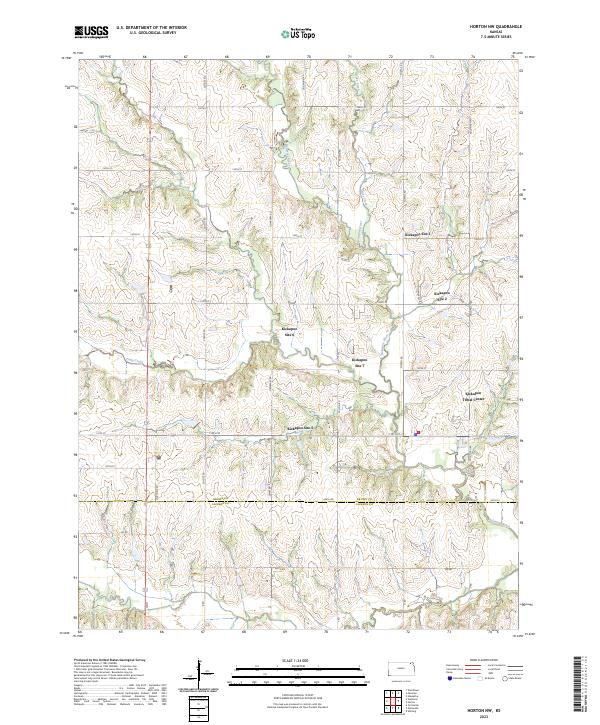 Horton NW topographic map thumbnail
