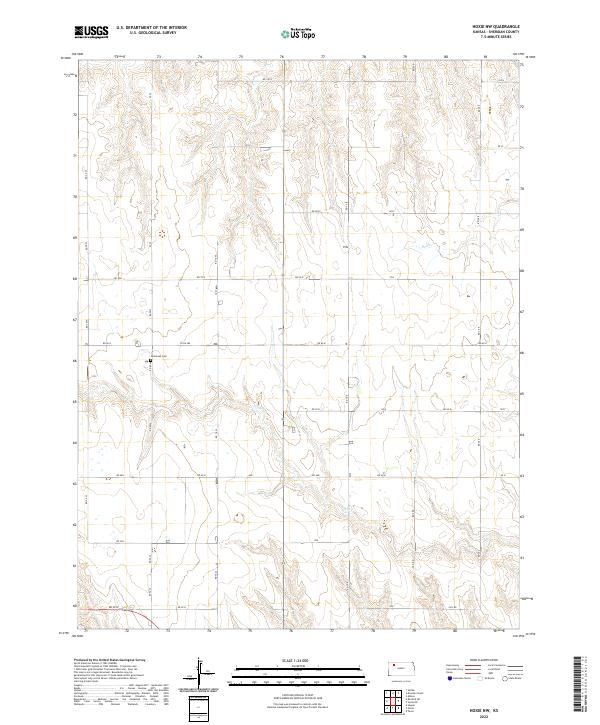Hoxie NW topographic map thumbnail
