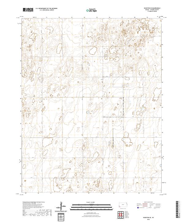 Hugoton SE topographic map thumbnail